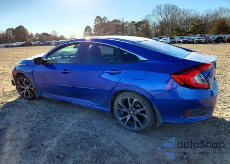 2020 Honda Civic Sport z USA, uszkodzony, nr VIN 2HGFC2F84LH562348